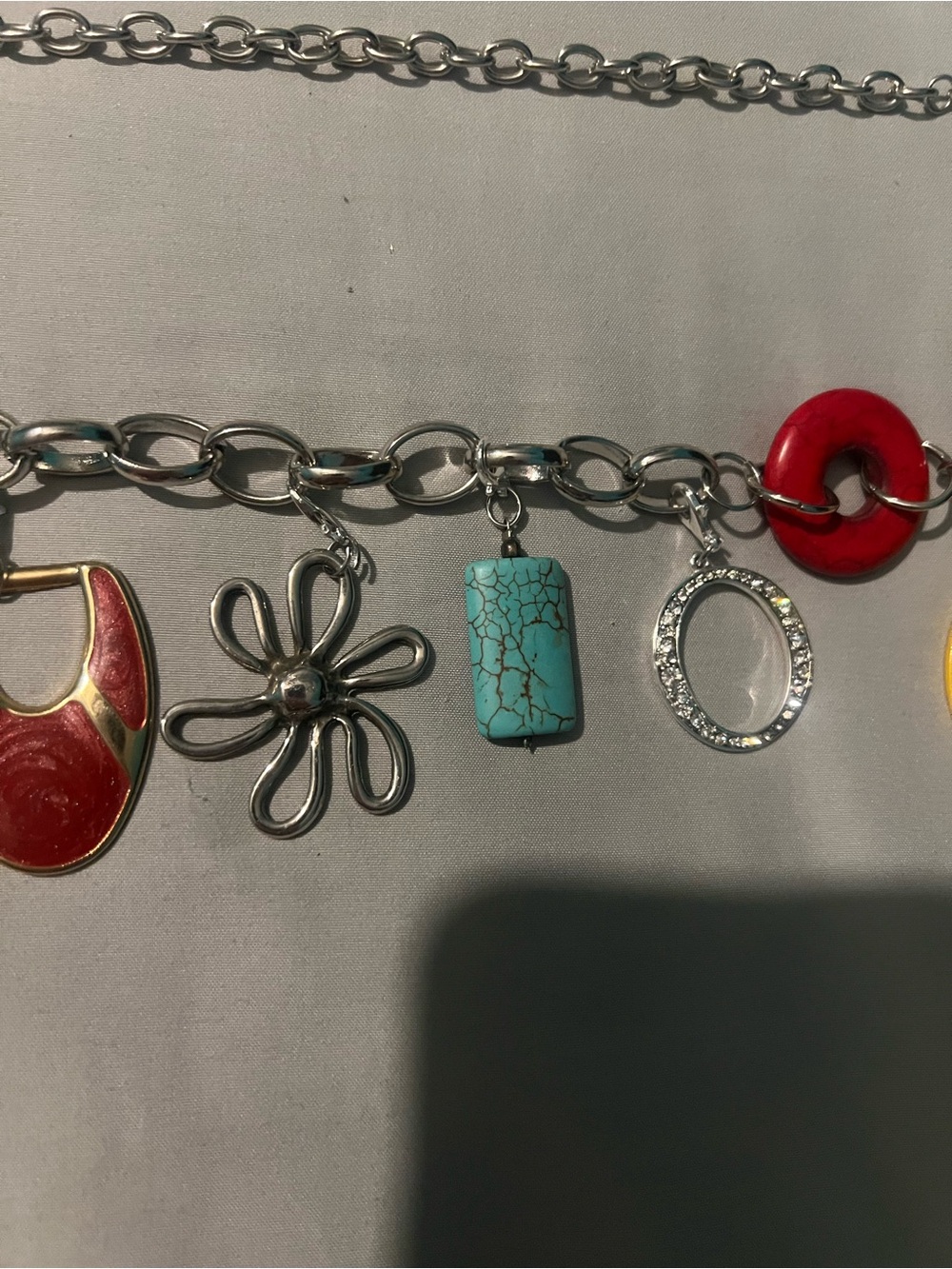 #123. Handmade Upcycled Boho Belt Chain with Detachable Pendants -One of a Kind - Picture 9 of 15